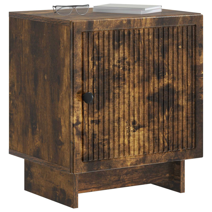 Nachtkastje Gerookt eiken 43 x 34,5 x 50 cm Bewerkt hout