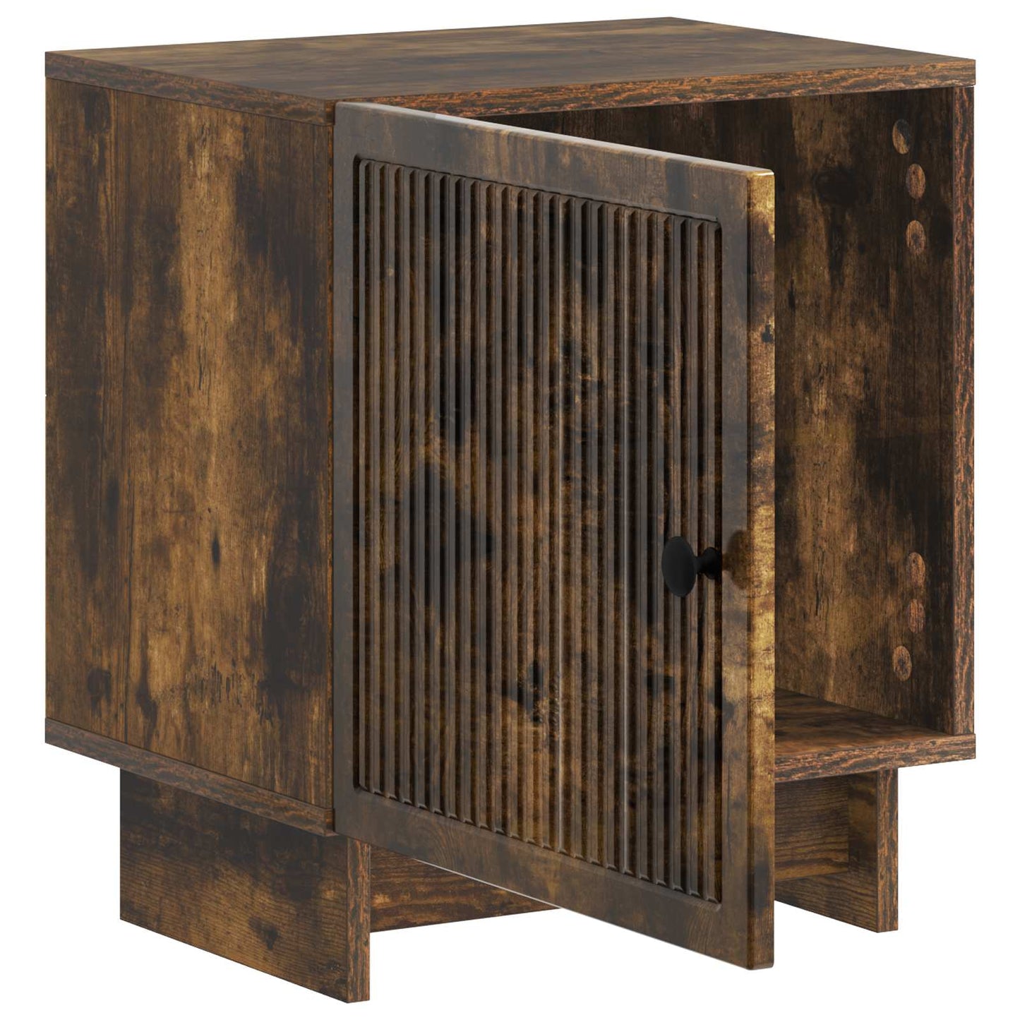 Nachtkastje 2 pcs Gerookt eiken 43 x 34,5 x 50 cm Bewerkt hout