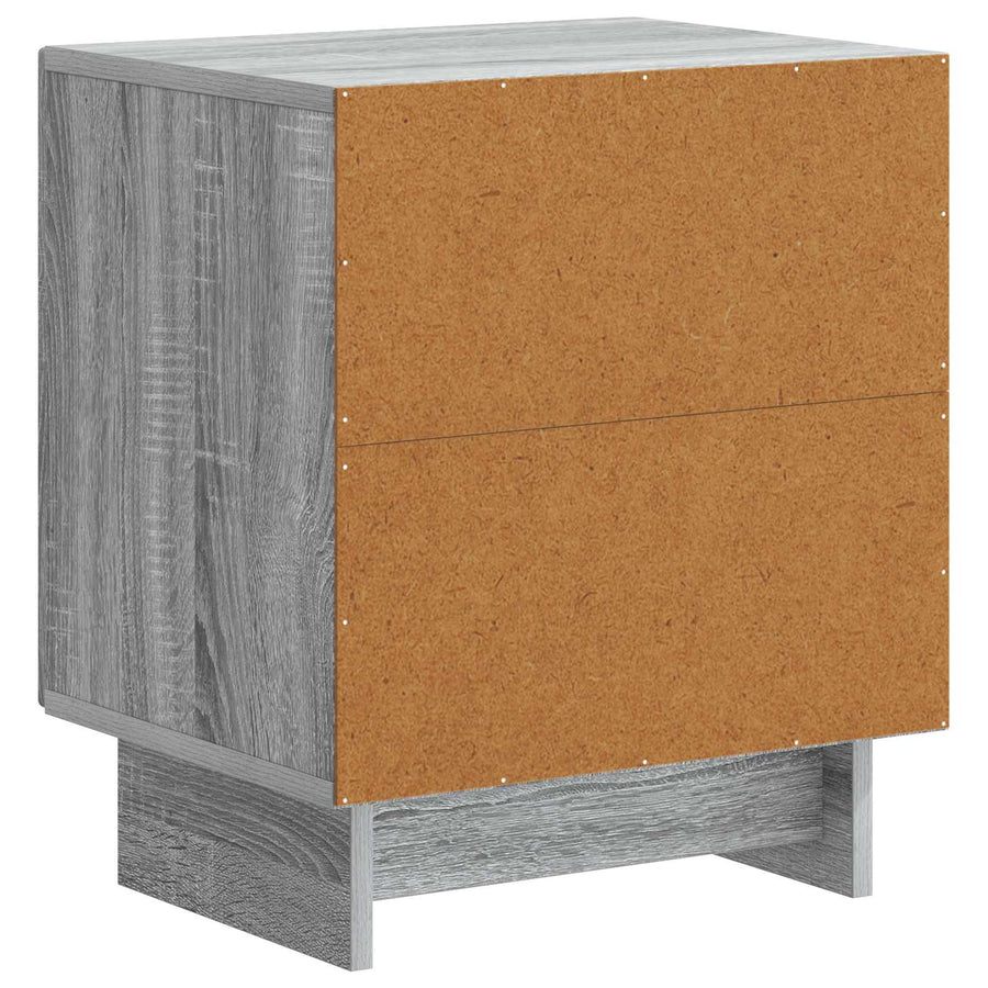 Nachtkastje Grijs sonoma 43 x 34,5 x 50 cm Bewerkt hout