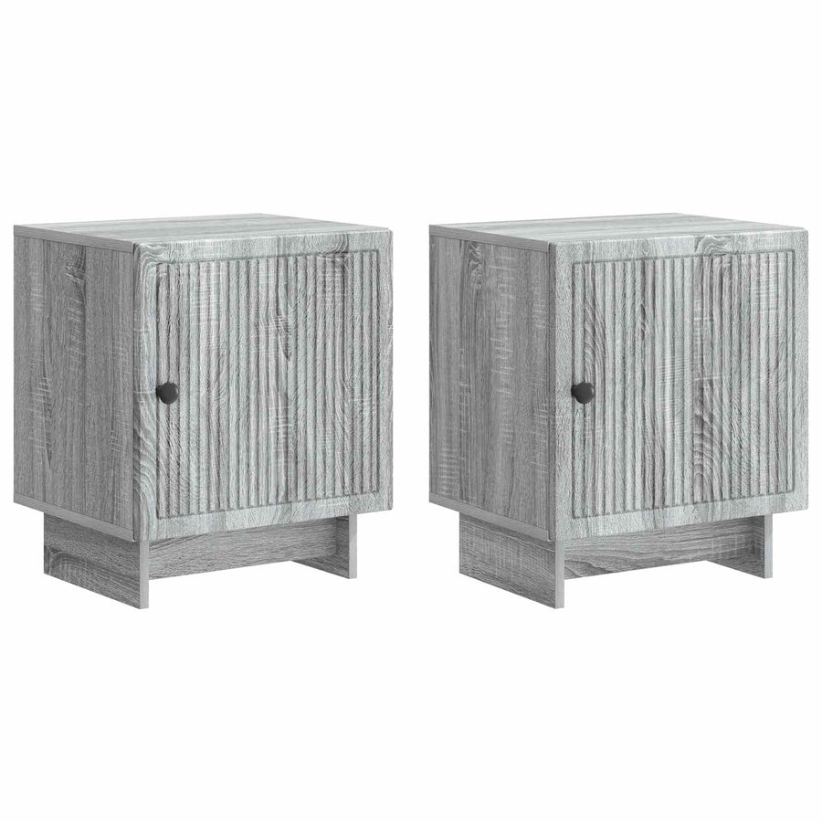 Nachtkastje 2 pcs Grijs sonoma 43 x 34,5 x 50 cm Bewerkt hout