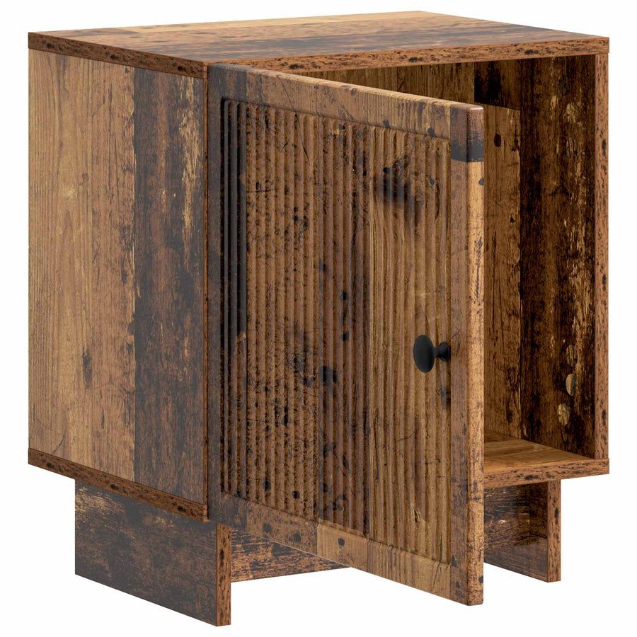 Nachtkastje Oud hout 43 x 34,5 x 50 cm Bewerkt hout