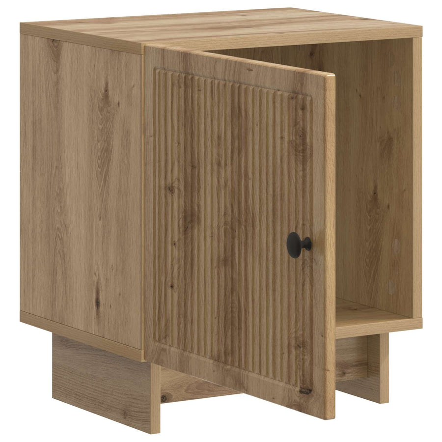 Nachtkastje Artisanaal eiken 43 x 34,5 x 50 cm Bewerkt hout
