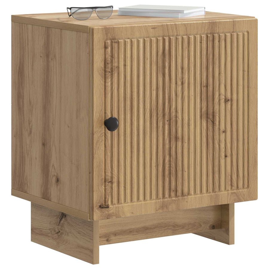 Nachtkastje Artisanaal eiken 43 x 34,5 x 50 cm Bewerkt hout