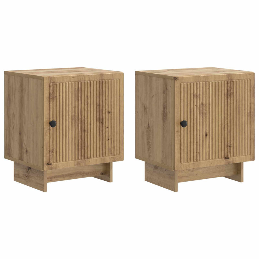 Nachtkastje 2 pcs Artisanaal eiken 43 x 34,5 x 50 cm