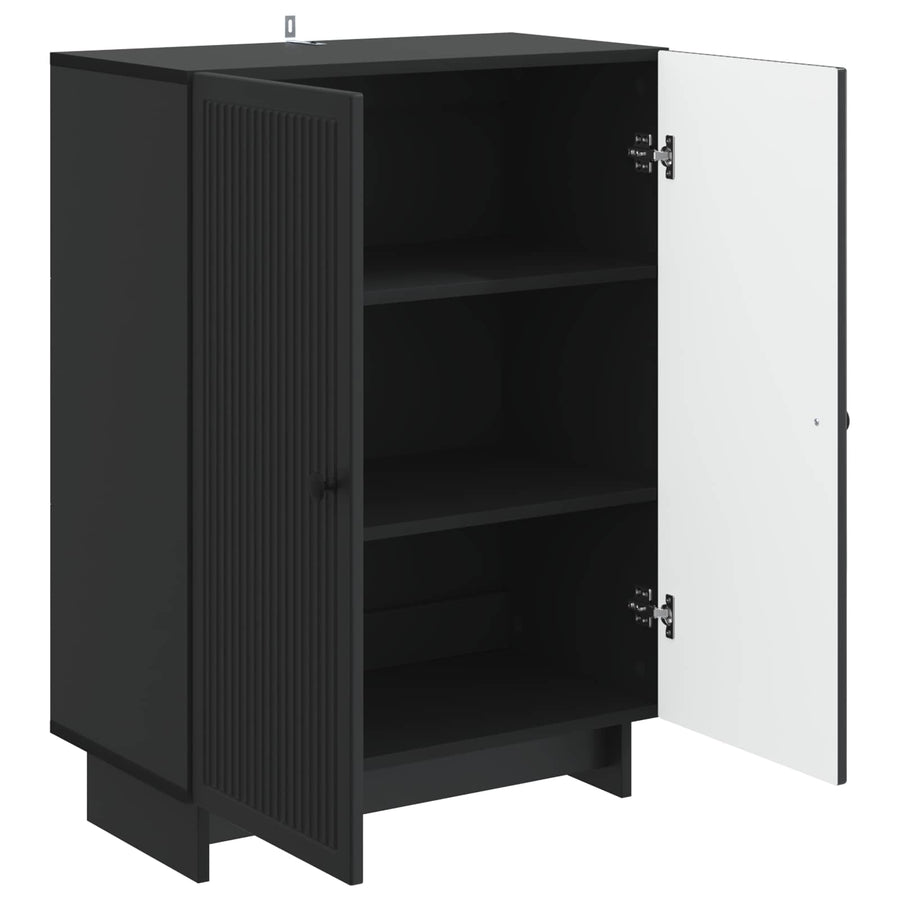 Dressoir Zwart 66 x 34,5 x 90 cm Bewerkt hout