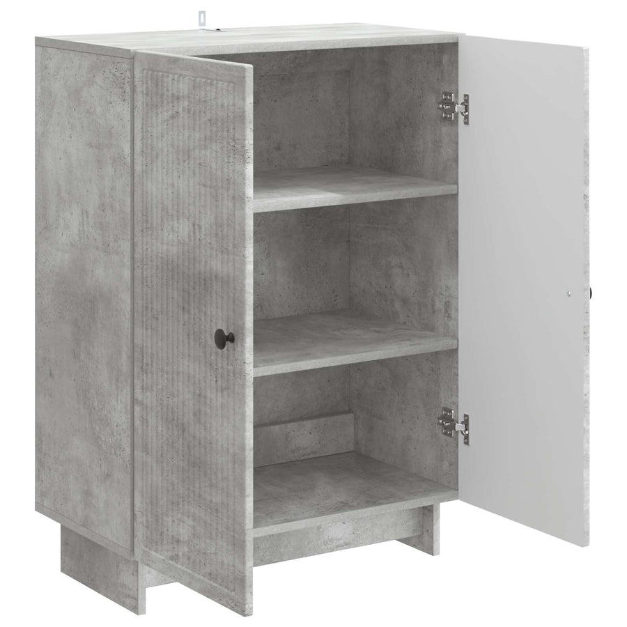 Dressoir Betongrijs 66 x 34,5 x 90 cm Bewerkt hout