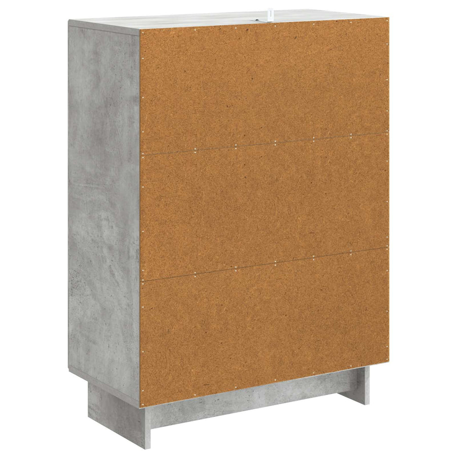 Dressoir Betongrijs 66 x 34,5 x 90 cm Bewerkt hout