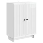 High Gloss White Sideboard 66 x 34.5 x 90 cm Engineered Wood