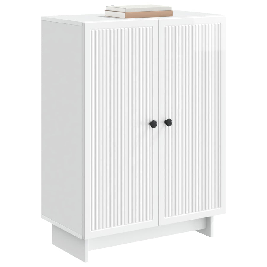 Dressoir Hoogglans Wit 66 x 34,5 x 90 cm Bewerkt hout