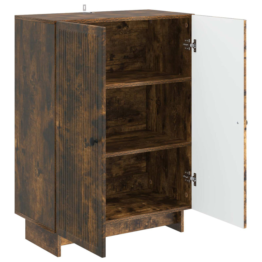 Dressoir Gerookt eiken 66 x 34,5 x 90 cm Bewerkt hout