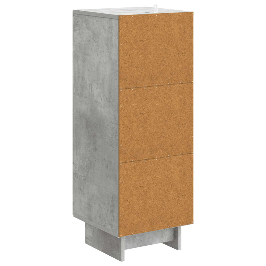 Kast Beton Grijs 33 x 34,5 x 90 cm Geconstrueerd hout