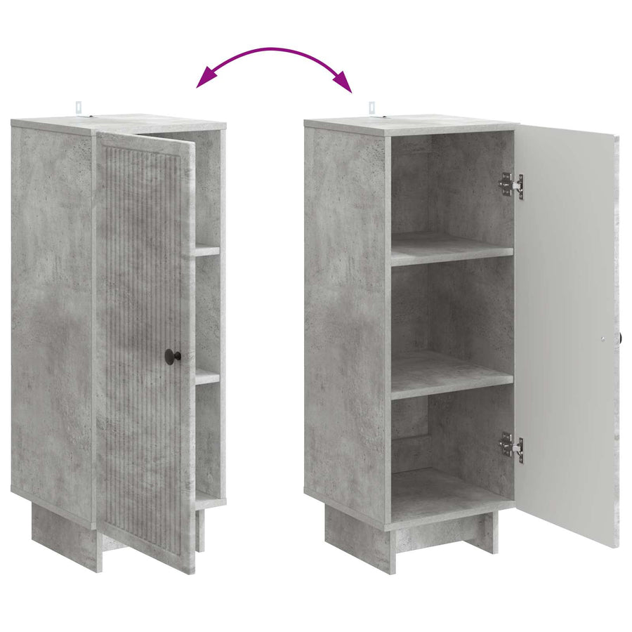Kast Beton Grijs 33 x 34,5 x 90 cm Geconstrueerd hout