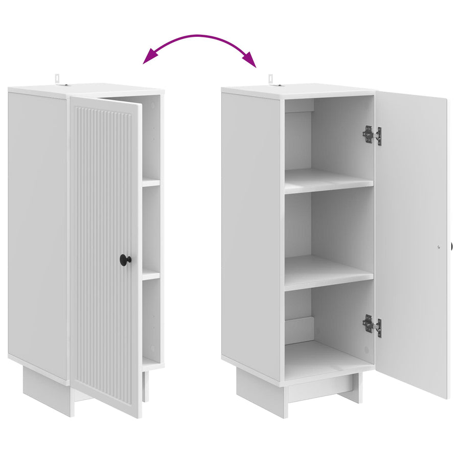 Kast Hoogglans Wit 33 x 34,5 x 90 cm Geconstrueerd hout