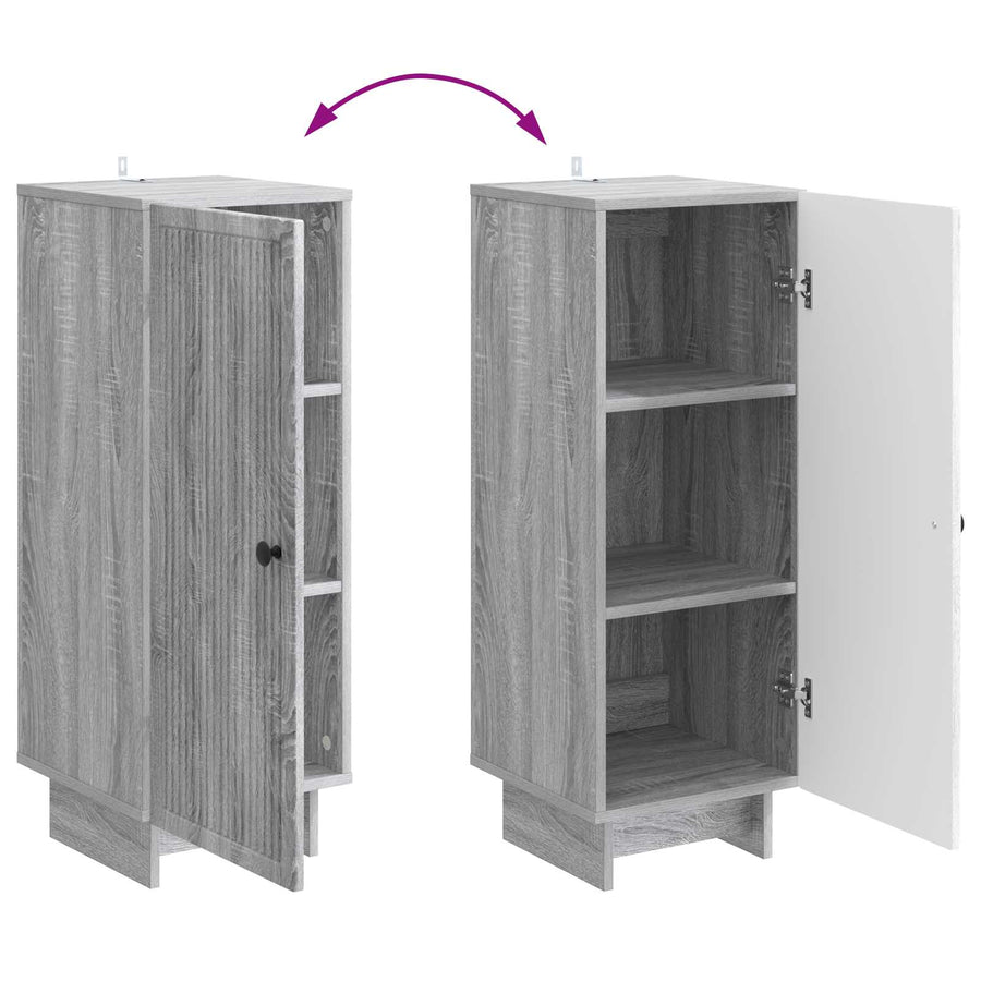 Kast Grijze Sonoma 33 x 34,5 x 90 cm Geconstrueerd hout