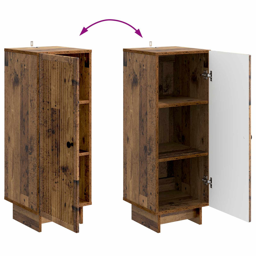Kast Oudhout 33 x 34,5 x 90 cm Geconstrueerd hout