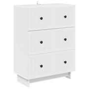 Ladekast bewerkt hout 66x34,5x90 cm wit