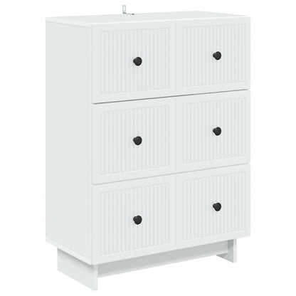 Ladenkast Wit 66 x 34,5 x 90 cm Bewerkt hout