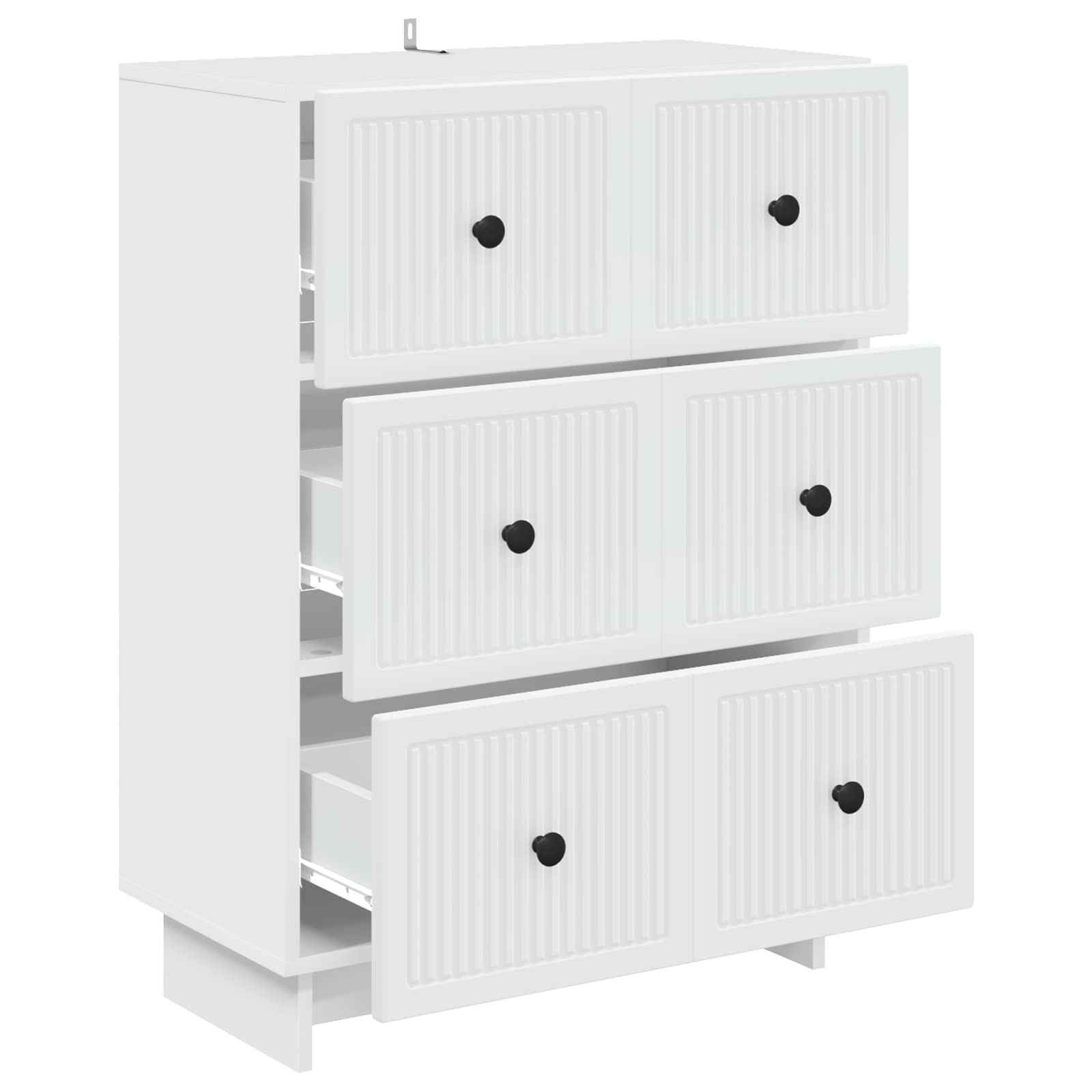 Ladenkast Wit 66 x 34,5 x 90 cm Bewerkt hout