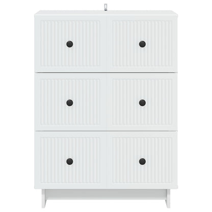 Ladenkast Wit 66 x 34,5 x 90 cm Bewerkt hout
