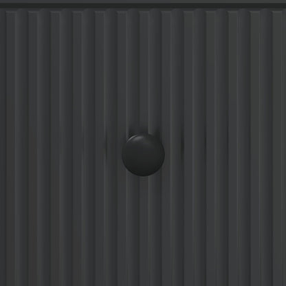 Ladenkast Zwart 66 x 34,5 x 90 cm Bewerkt hout