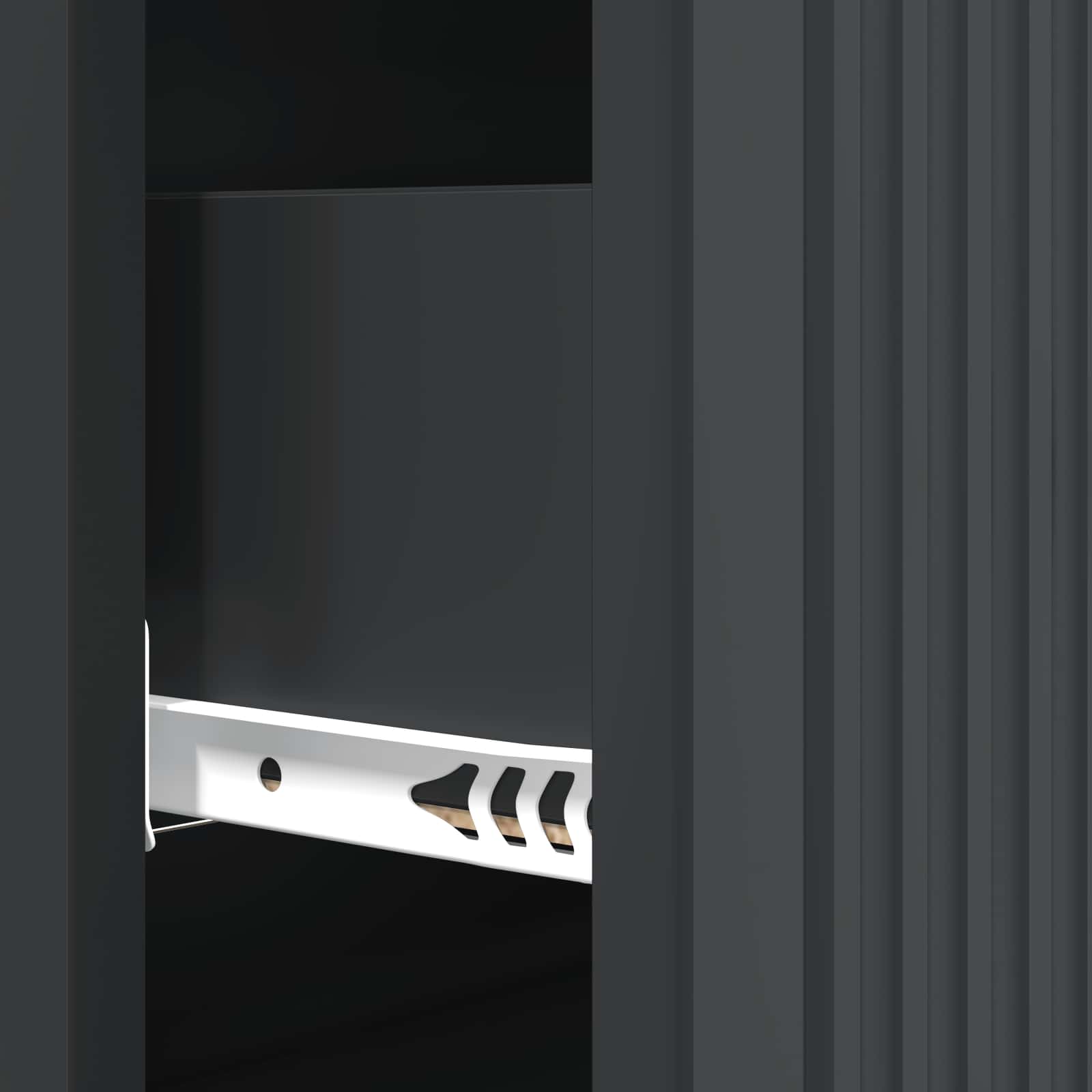 Ladenkast Zwart 66 x 34,5 x 90 cm Bewerkt hout
