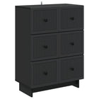 Drawer Cabinet Black 66 x 34.5 x 90 cm Engineered Wood
