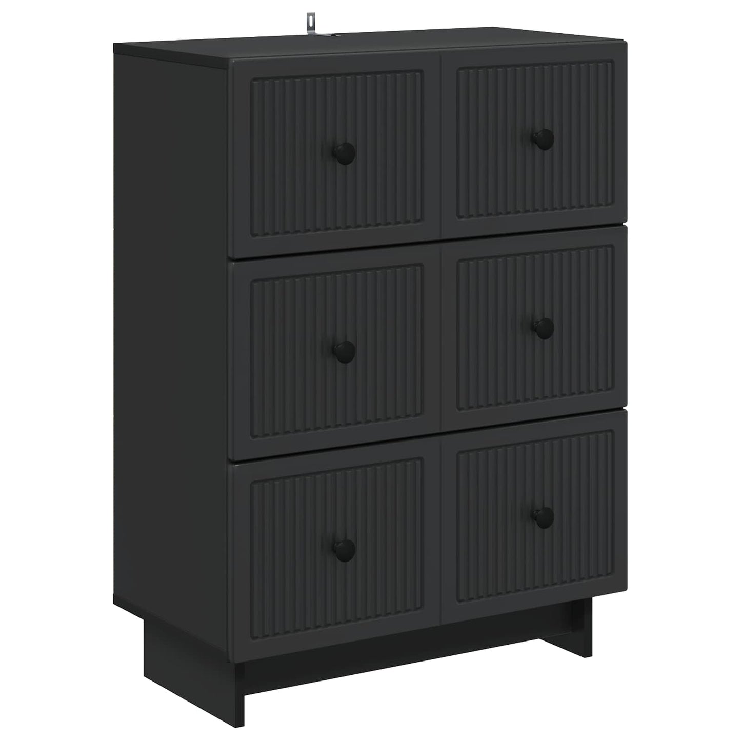 Ladenkast Zwart 66 x 34,5 x 90 cm Bewerkt hout