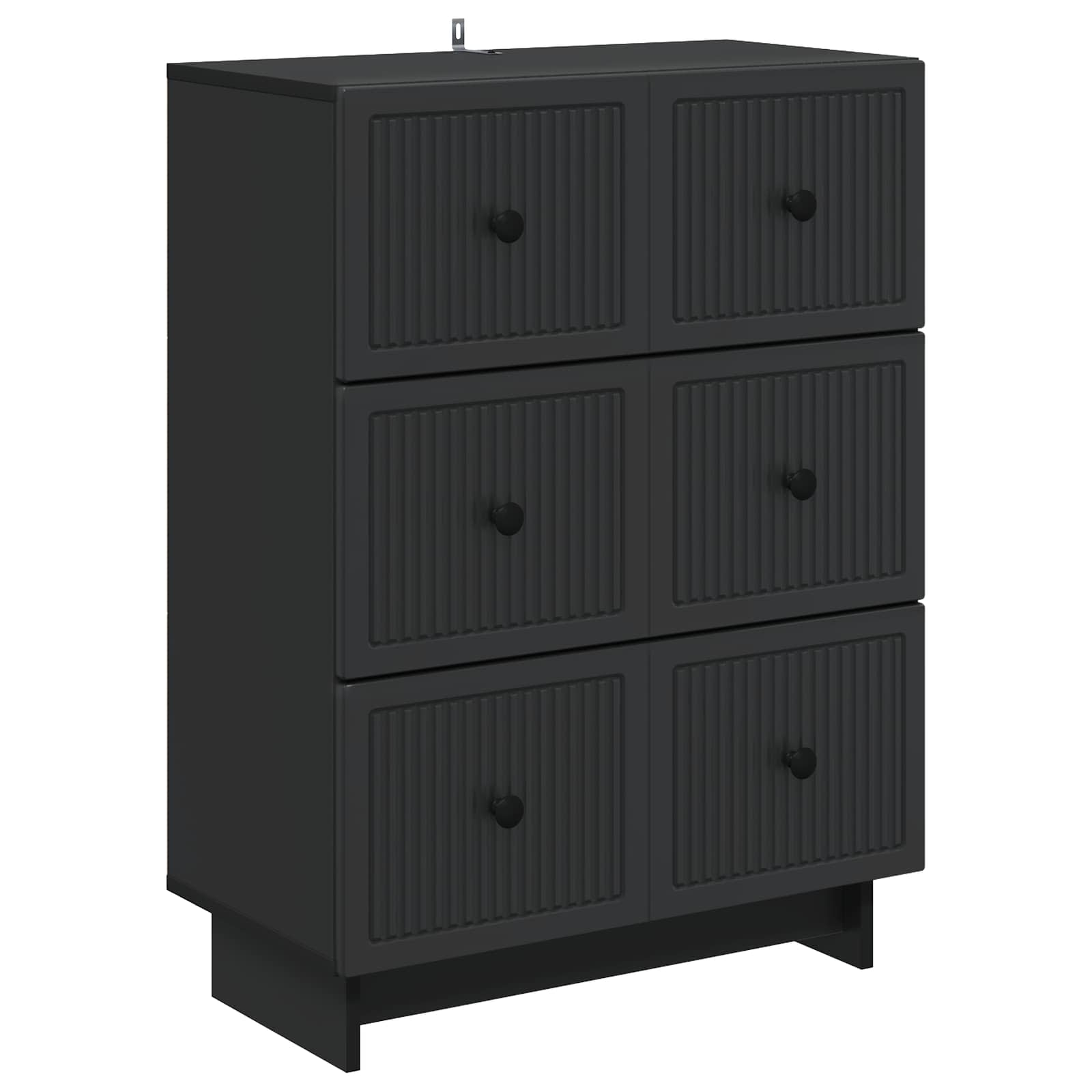 Ladenkast Zwart 66 x 34,5 x 90 cm Bewerkt hout