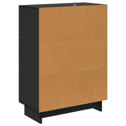 Ladenkast Zwart 66 x 34,5 x 90 cm Bewerkt hout
