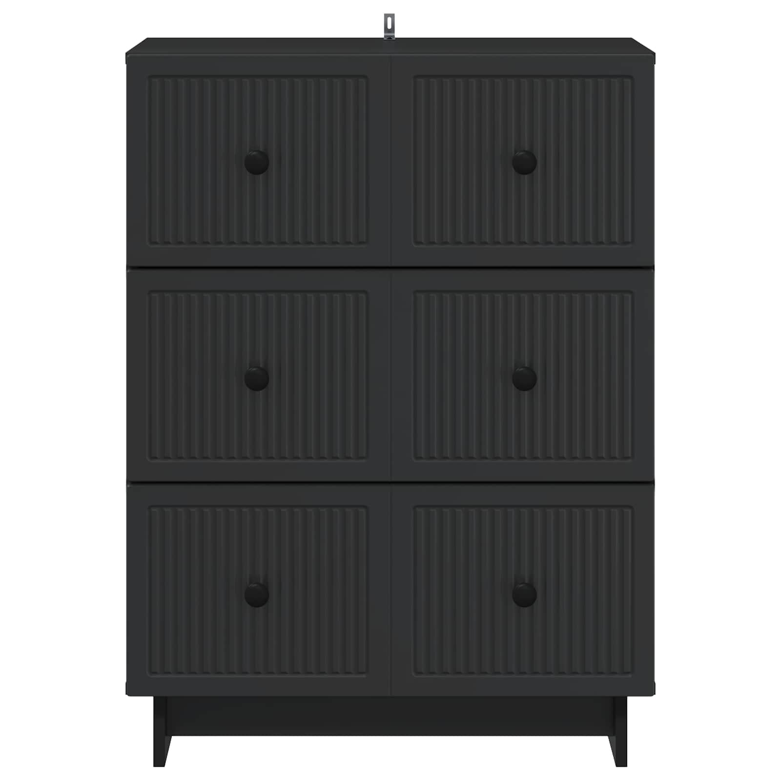 Ladenkast Zwart 66 x 34,5 x 90 cm Bewerkt hout