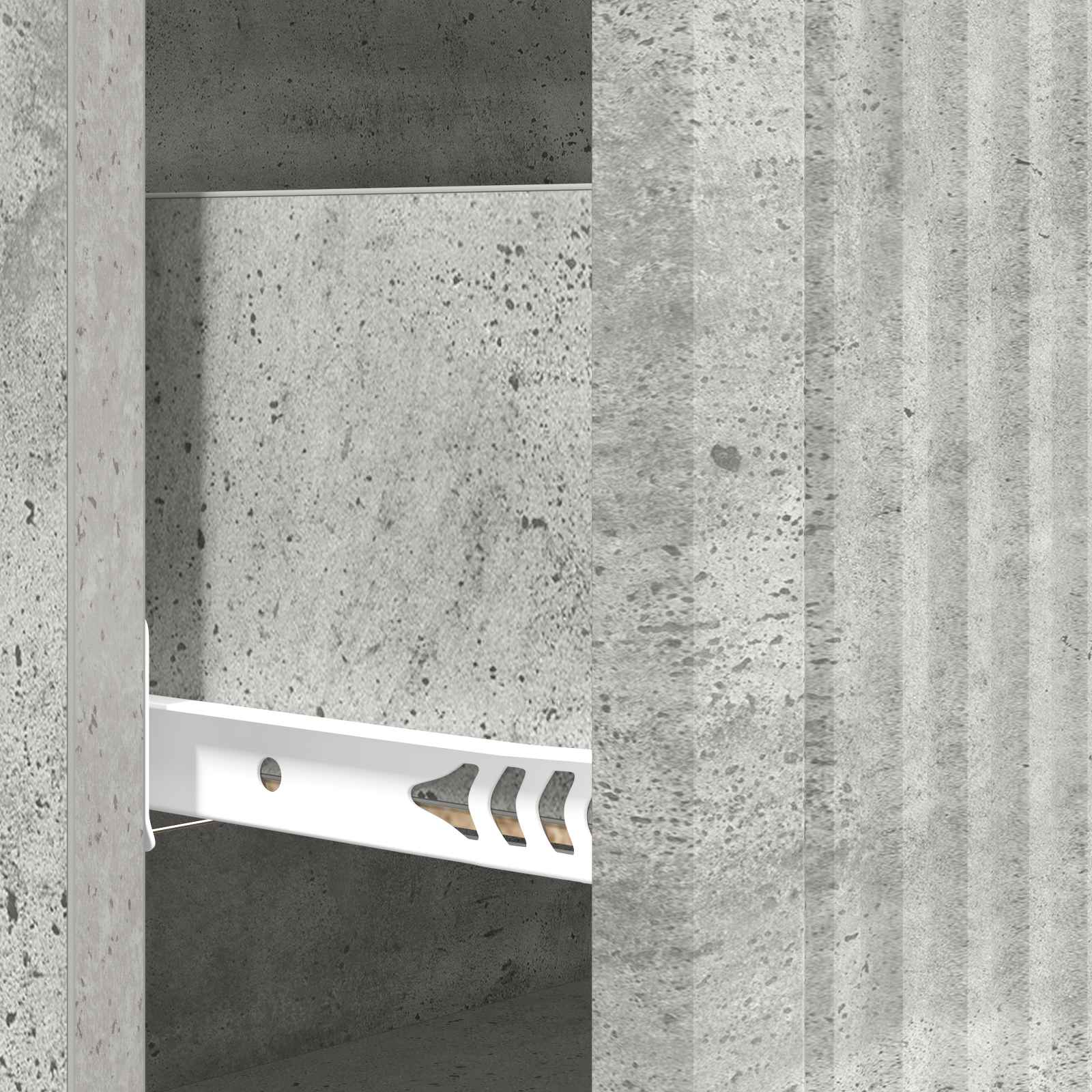 Ladenkast Betongrijs 66 x 34,5 x 90 cm Bewerkt hout