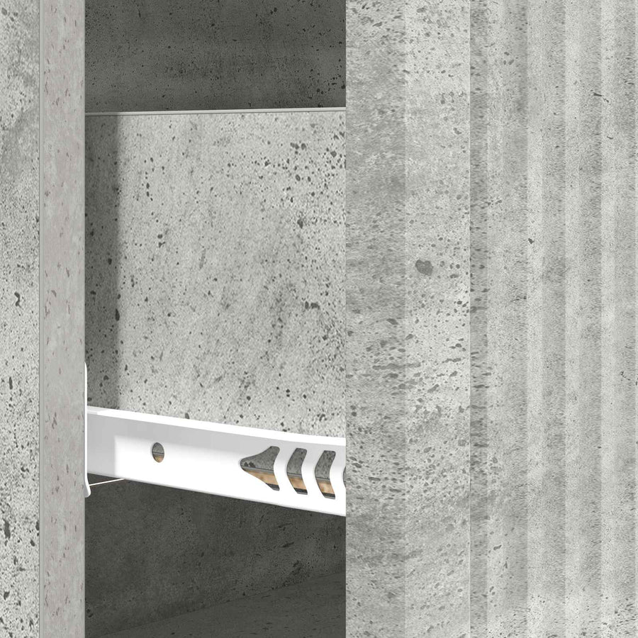 Ladenkast Betongrijs 66 x 34,5 x 90 cm Bewerkt hout