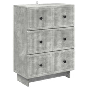 Ladekast 66x34,5x90 cm bewerkt hout betongrijs