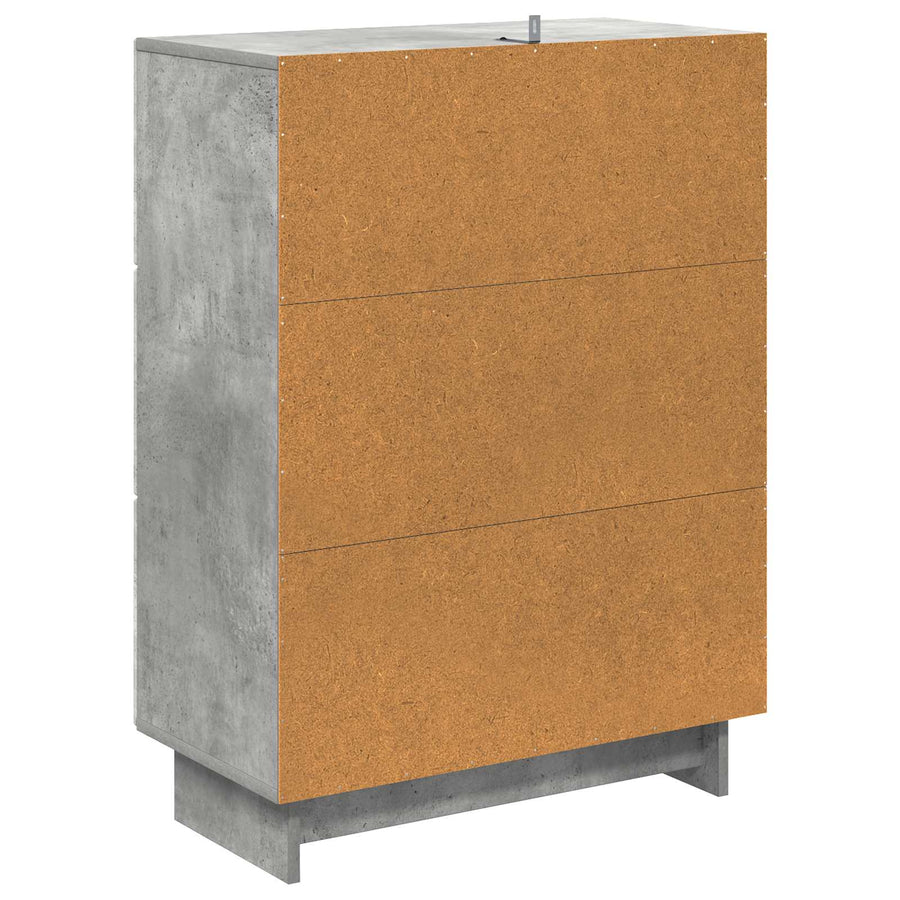 Ladenkast Betongrijs 66 x 34,5 x 90 cm Bewerkt hout