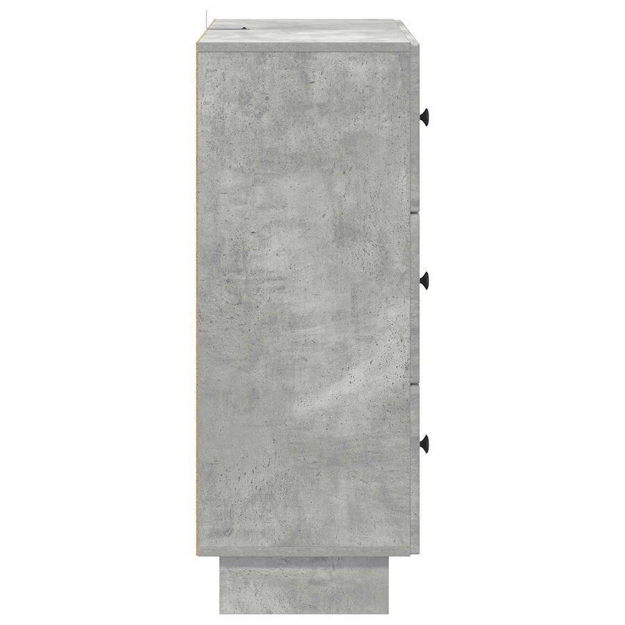 Ladenkast Betongrijs 66 x 34,5 x 90 cm Bewerkt hout