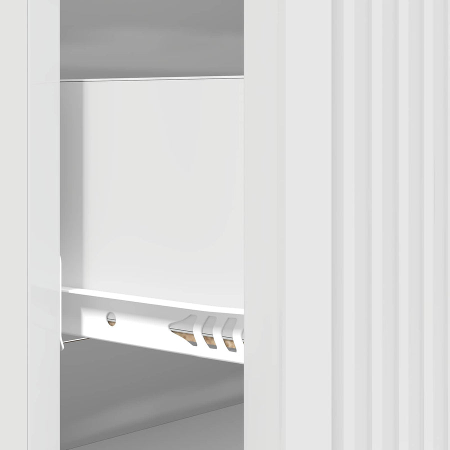 Ladenkast Hoogglans Wit 66 x 34,5 x 90 cm Bewerkt hout