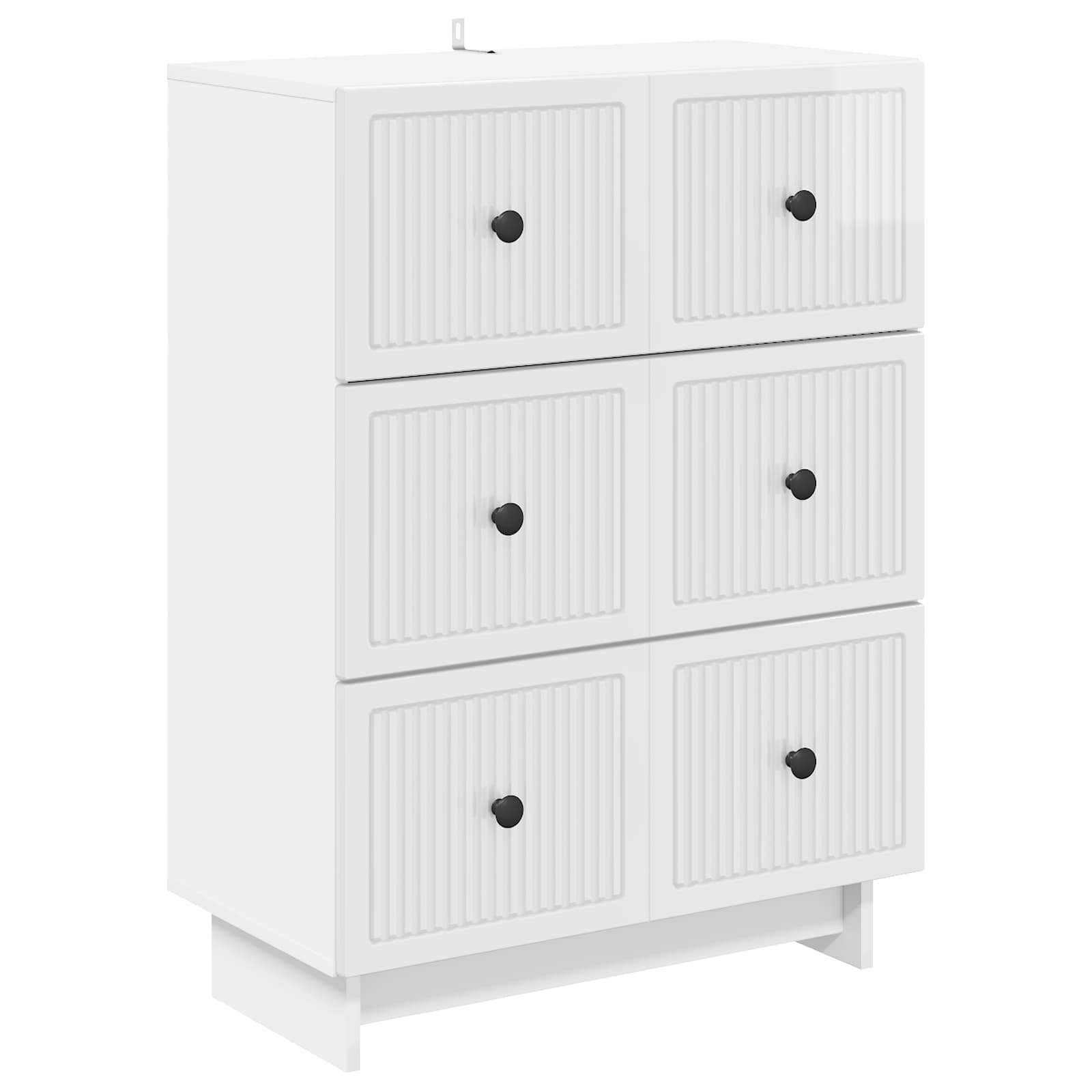Ladenkast Hoogglans Wit 66 x 34,5 x 90 cm Bewerkt hout
