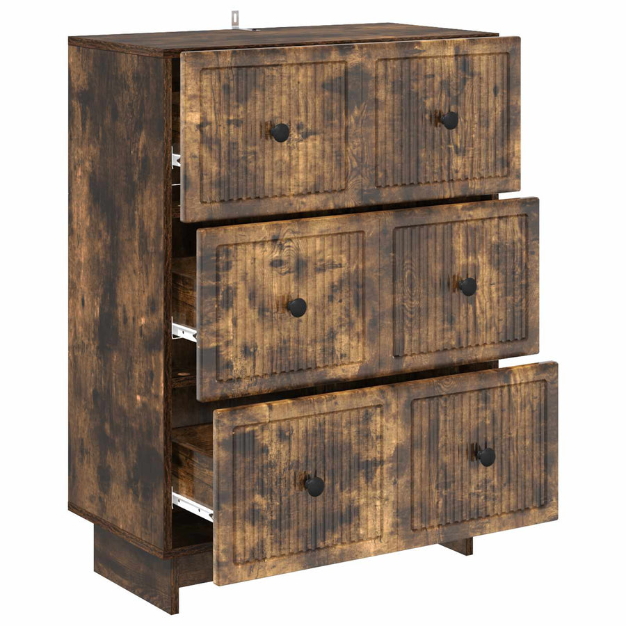 Ladenkast Gerookt eiken 66 x 34,5 x 90 cm Bewerkt hout