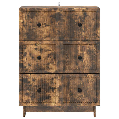 Ladenkast Gerookt eiken 66 x 34,5 x 90 cm Bewerkt hout