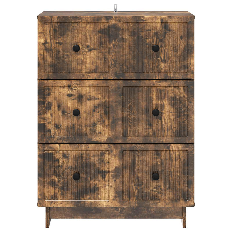 Ladenkast Gerookt eiken 66 x 34,5 x 90 cm Bewerkt hout