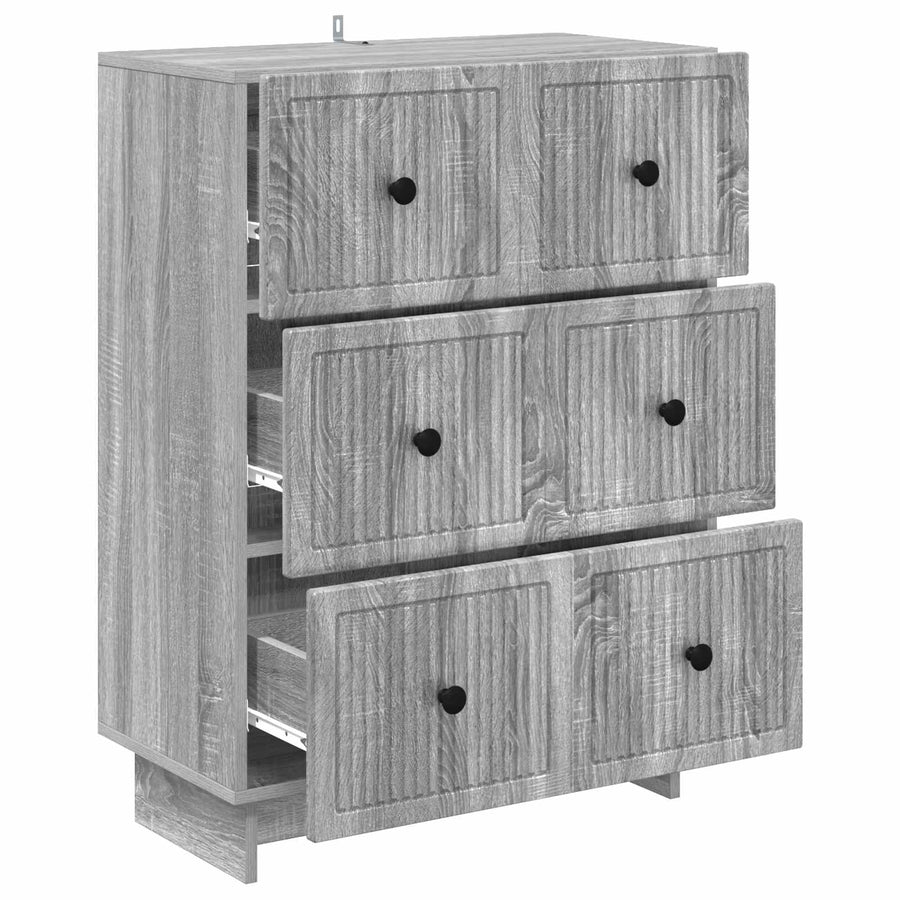 Ladenkast Grijs sonoma 66 x 34,5 x 90 cm Bewerkt hout