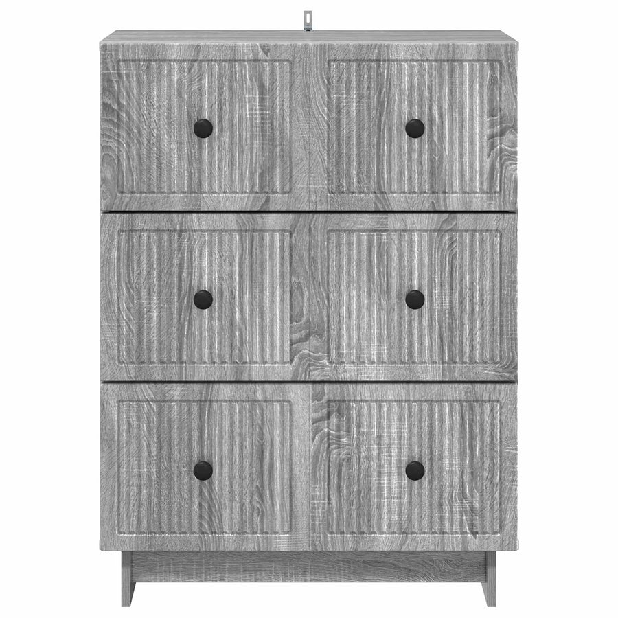 Ladenkast Grijs sonoma 66 x 34,5 x 90 cm Bewerkt hout