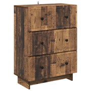 Ladekast bewerkt hout 66x34,5x90 cm