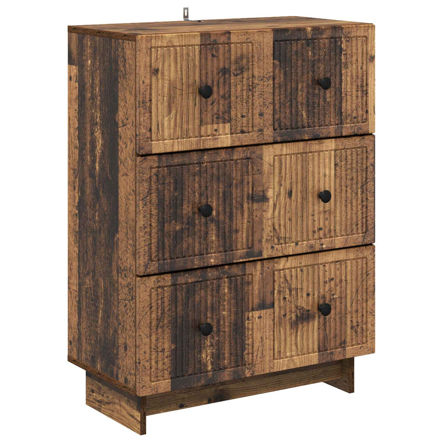 Ladenkast Oud hout 66 x 34,5 x 90 cm Bewerkt hout