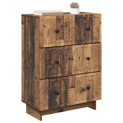 Ladenkast Oud hout 66 x 34,5 x 90 cm Bewerkt hout