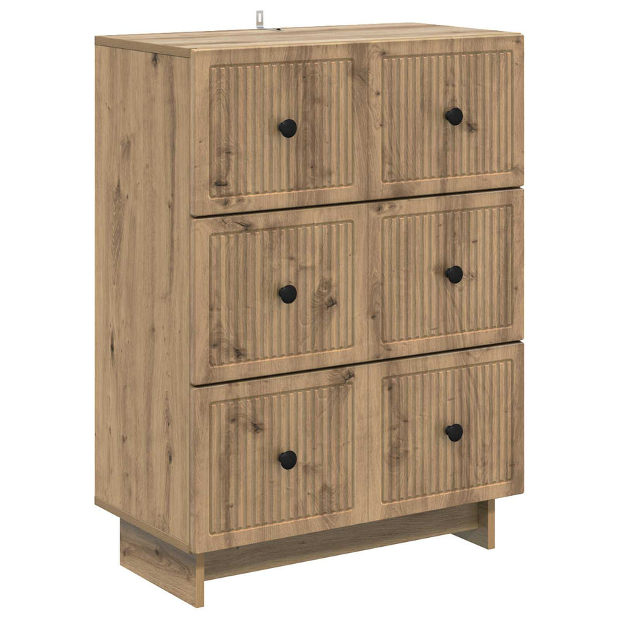 Ladenkast Artisanaal eiken 66 x 34,5 x 90 cm Bewerkt hout