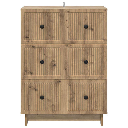 Ladenkast Artisanaal eiken 66 x 34,5 x 90 cm Bewerkt hout