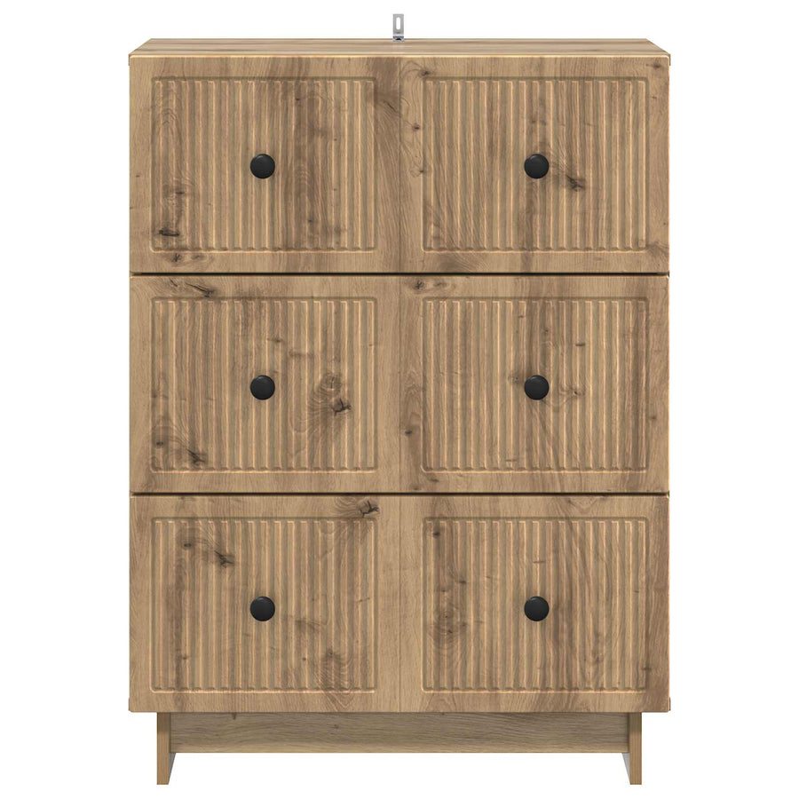 Ladenkast Artisanaal eiken 66 x 34,5 x 90 cm Bewerkt hout