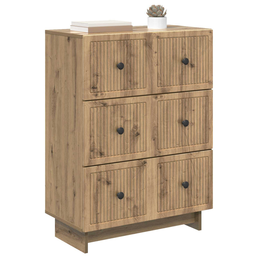 Ladenkast Artisanaal eiken 66 x 34,5 x 90 cm Bewerkt hout