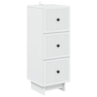 Ladekast wit 33x34,5x90 cm bewerkt hout